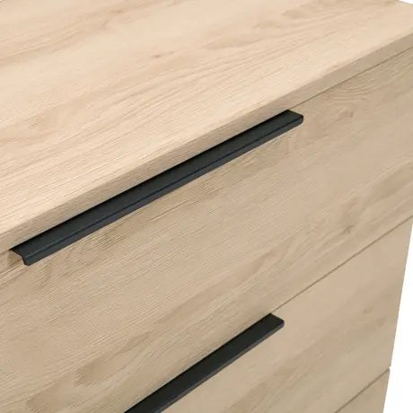 Buy Luna 3 Drawer Chest in Oak Woodgrain Finish, Colour: Oak, 5 from Furnituretta