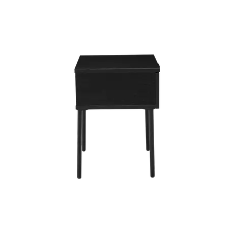 Buy Luna One Drawer Bedside in Black Woodgrain Finish, Colour: Black, 6 from Furnituretta