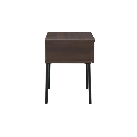 Buy Luna One Drawer Bedside in Espresso Woodgrain Finish, Colour: Espresso, 6 from Furnituretta