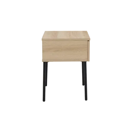 Buy Luna One Drawer Bedside in Oak Woodgrain Finish, Colour: Oak, 6 from Furnituretta