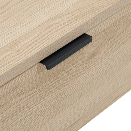 Buy Luna One Drawer Bedside in Oak Woodgrain Finish, Colour: Oak, 5 from Furnituretta