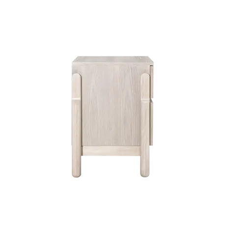 Buy Whisper Bedside in White‑Washed Oak with Two Drawers, 4 from Furnituretta