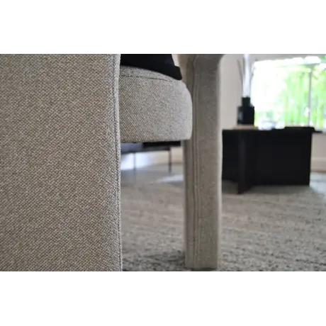 Buy Crescent Occasional Chair in Mink Boucle Fabric, Colour: Mink, 8 from Furnituretta