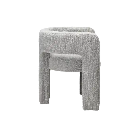 Buy Crescent Occasional Chair in Dove Boucle Fabric, Colour: Dove, 5 from Furnituretta