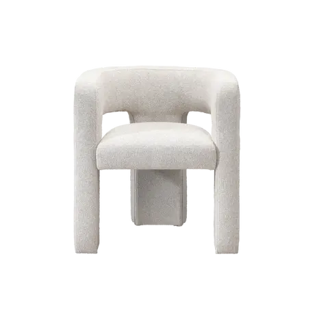 Buy Crescent Occasional Chair in Mink Boucle Fabric, Colour: Mink from Furnituretta