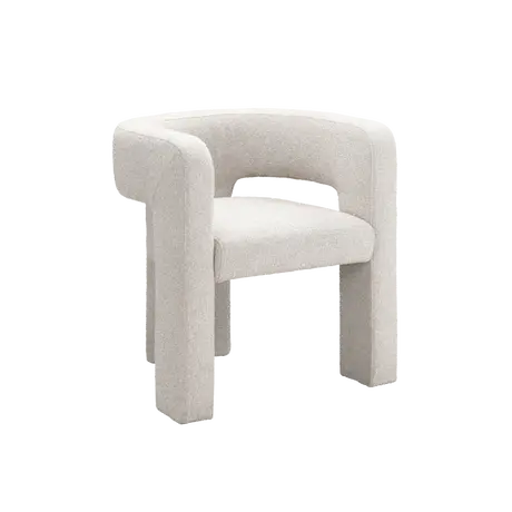 Buy Crescent Occasional Chair in Mink Boucle Fabric, Colour: Mink, 3 from Furnituretta