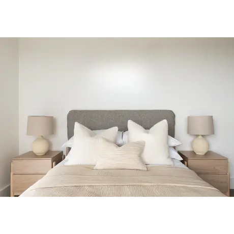 Buy Cove Bed King in Steel Grey with Upholstered Curved Headboard, Colour: Steel Grey, Bed Size: King (5ft), 7 from Furnituretta