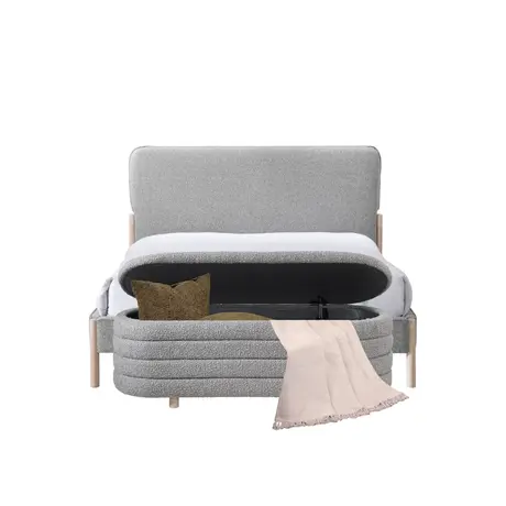 Buy Cove Bed King in Steel Grey with Upholstered Curved Headboard, Colour: Steel Grey, Bed Size: King (5ft), 8 from Furnituretta