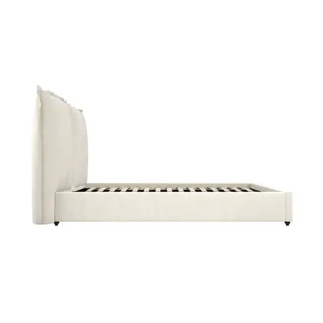 Buy Sunday Bed in Ivory – Super King (6ft) with Pillow‑Style Headboard, Colour: Ivory, Bed Size: Super King (6ft), 5 from Furnituretta