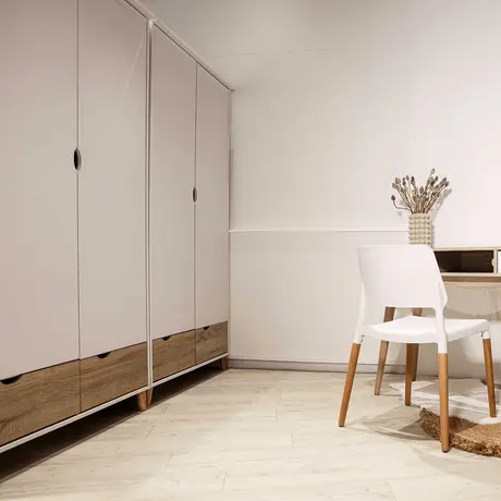 Buy Stockholm 2 Door Wardrobe in White‑Oak with Drawers, 4 from Furnituretta