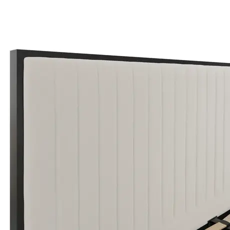 Buy Berkeley Cream Velvet Bed – Super King (6ft) with Fluted Headboard, Colour: Cream, Bed Size: Super King (6ft), 5 from Furnituretta