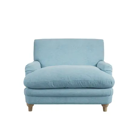 Buy Plumpton Chair in Duck Egg Blue Weave with Oak Legs from Furnituretta