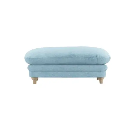 Buy Plumpton Footstool in Duck Egg Blue Chenille Weave from Furnituretta