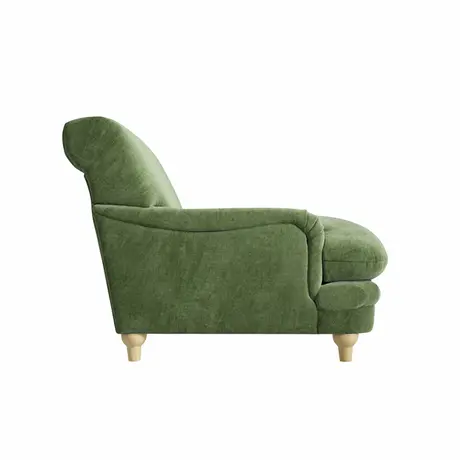 Buy Plumpton Chair in Vine Chenille with Oak‑Effect Legs, 4 from Furnituretta