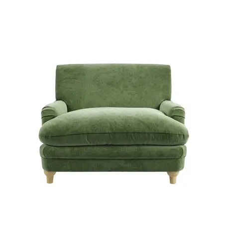 Buy Plumpton Chair in Vine Chenille with Oak‑Effect Legs from Furnituretta