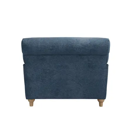Buy Plumpton Chair in Denim Blue Chenille Weave with Oak Legs, 5 from Furnituretta