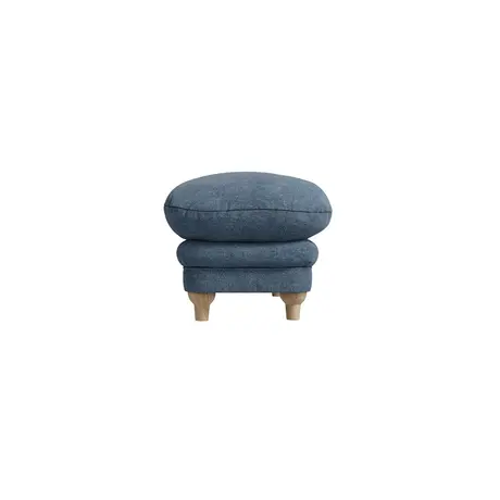 Buy Plumpton Footstool in Denim Blue Chenille Weave, 4 from Furnituretta