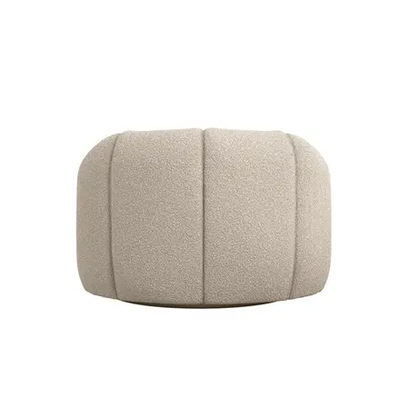 Buy Nao Swivel Chair in Chenille Bouclé with Contemporary Swivel Base, Colour: Ivory, Item Width: 101, 8 from Furnituretta