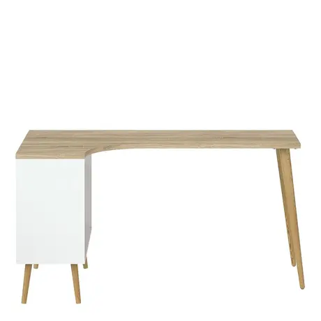 Buy Scandinavian-Inspired Oslo Desk in White and Oak, 3 from Furnituretta