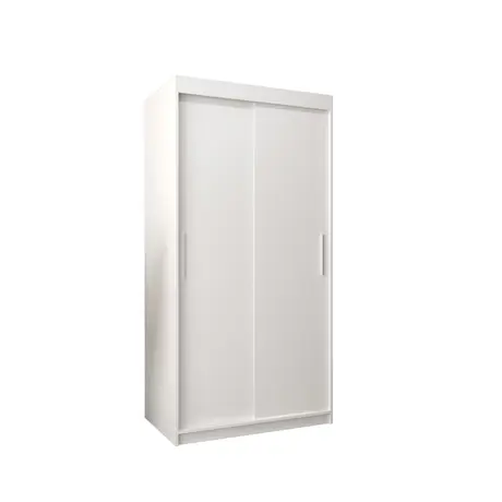 Buy Tokyo Sliding Door Wardrobe 100cm, Colour: White, Item Width: 100 from Furnituretta