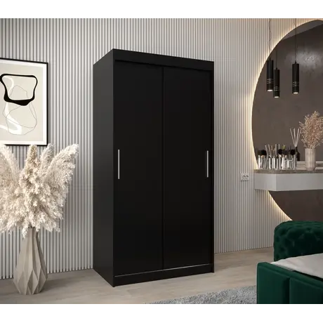 Buy Tokyo Sliding Door Wardrobe 100cm, Colour: Oak Artisan, Item Width: 100, 6 from Furnituretta