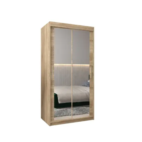Buy Tokyo III Sliding Door Wardrobe 100cm, Colour: Oak Artisan, Item Width: 100, 13 from Furnituretta