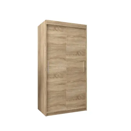 Buy Tokyo Sliding Door Wardrobe 100cm, Colour: Oak Artisan, Item Width: 100, 13 from Furnituretta