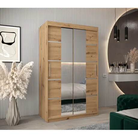 Buy Verona 04 Sliding Door Wardrobe 120cm, Colour: Black, Item Width: 120, 7 from Furnituretta