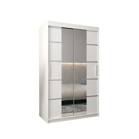 Buy Verona 04 Sliding Door Wardrobe 120cm, Colour: White, Item Width: 120 from Furnituretta