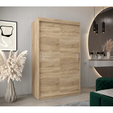 Buy Tokyo Sliding Door Wardrobe 120cm, Colour: Oak Artisan, Item Width: 120, 14 from Furnituretta