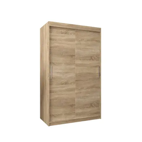 Buy Tokyo Sliding Door Wardrobe 120cm, Colour: Oak Sonoma, Item Width: 120 from Furnituretta