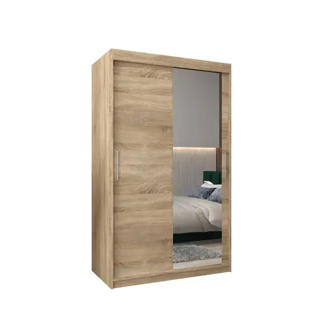 Buy Tokyo II Sliding Door Wardrobe 120cm, Colour: Oak Artisan, Item Width: 120, 13 from Furnituretta