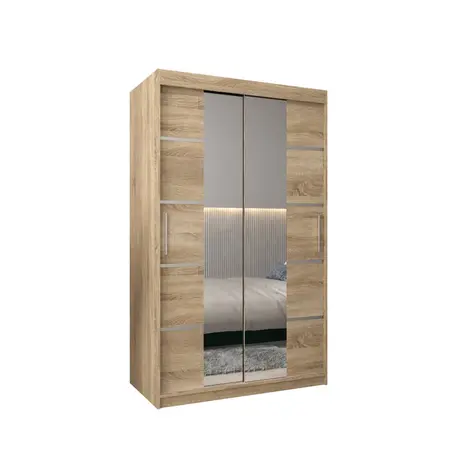 Buy Verona 04 Sliding Door Wardrobe 120cm, Colour: Black, Item Width: 120, 14 from Furnituretta