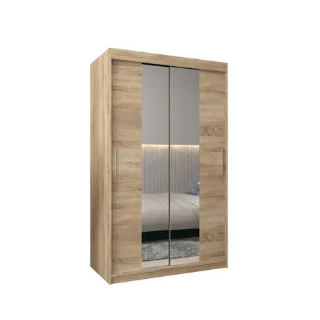 Buy Tokyo I Sliding Door Wardrobe 120cm, Colour: Oak Artisan, Item Width: 120, 13 from Furnituretta