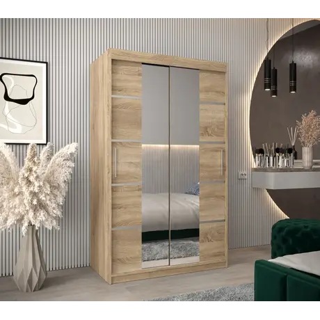 Buy Verona 04 Sliding Door Wardrobe 120cm, Colour: Black, Item Width: 120, 15 from Furnituretta