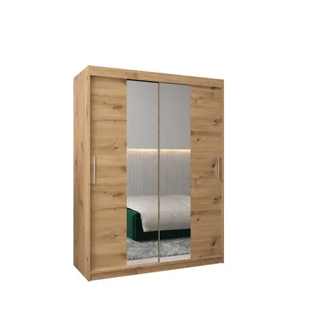 Buy Tokyo I Sliding Door Wardrobe 150cm, Colour: Oak Artisan, Item Width: 150 from Furnituretta