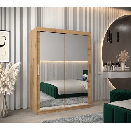 Buy Tokyo III Sliding Door Wardrobe 150cm, Colour: Oak Artisan, Item Width: 150, 6 from Furnituretta