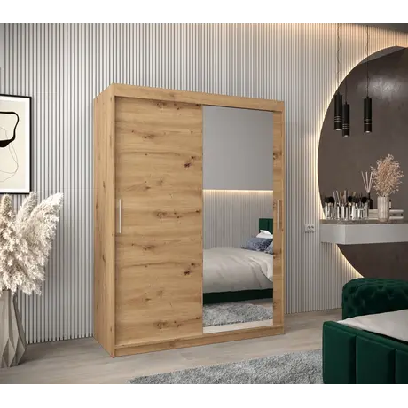 Buy Tokyo II Sliding Door Wardrobe 150cm, Colour: Oak Artisan, Item Width: 150, 10 from Furnituretta