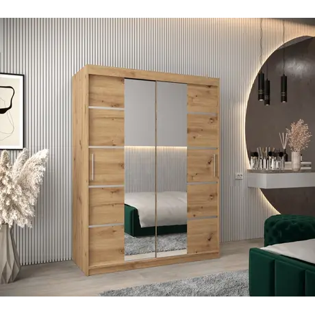 Buy Verona 04 Sliding Door Wardrobe 150cm, Colour: Black, Item Width: 150, 6 from Furnituretta