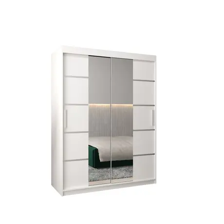 Buy Verona 04 Sliding Door Wardrobe 150cm, Colour: White, Item Width: 150 from Furnituretta