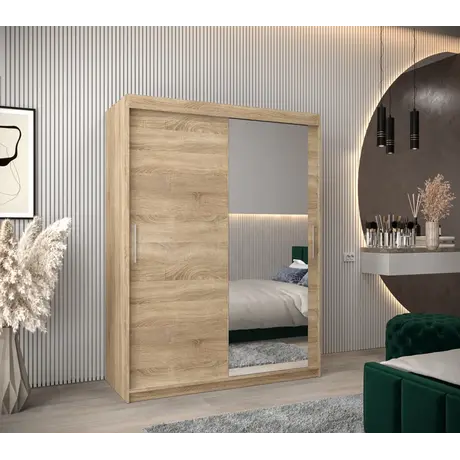 Buy Tokyo II Sliding Door Wardrobe 150cm, Colour: Oak Artisan, Item Width: 150, 14 from Furnituretta