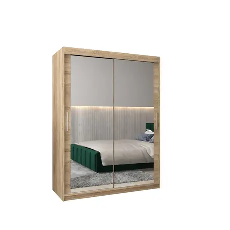 Buy Tokyo III Sliding Door Wardrobe 150cm, Colour: Oak Artisan, Item Width: 150, 13 from Furnituretta