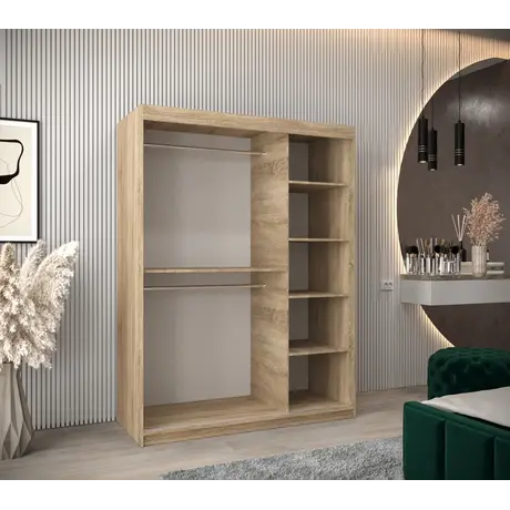 Buy Tokyo I Sliding Door Wardrobe 150cm, Colour: Oak Artisan, Item Width: 150, 15 from Furnituretta
