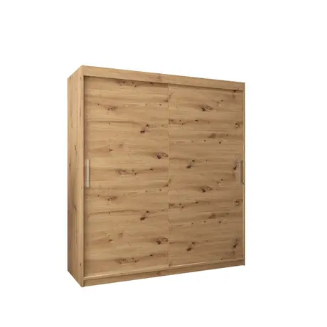 Buy Tokyo Sliding Door Wardrobe 180cm, Colour: Oak Artisan, Item Width: 180 from Furnituretta