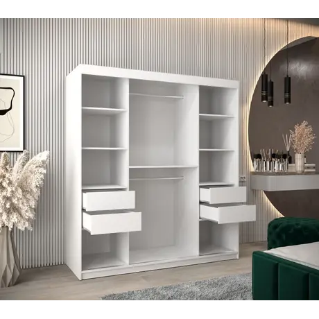 Buy Verona 04 Sliding Door Wardrobe 180cm, Colour: Black, Item Width: 180, 5 from Furnituretta