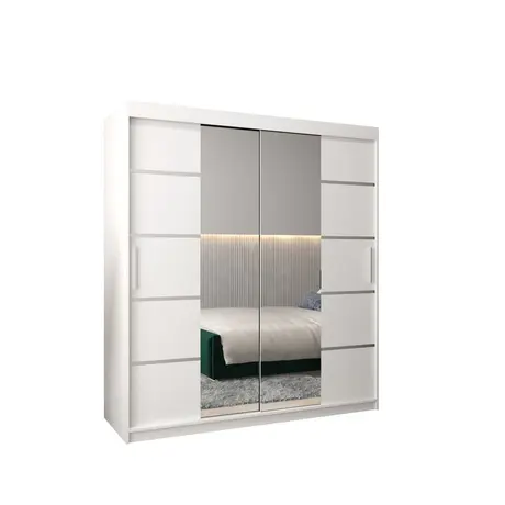 Buy Verona 04 Sliding Door Wardrobe 180cm, Colour: White, Item Width: 180 from Furnituretta