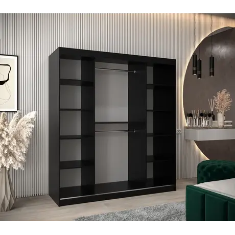 Buy Tokyo Sliding Door Wardrobe 180cm, Colour: Oak Artisan, Item Width: 180, 11 from Furnituretta