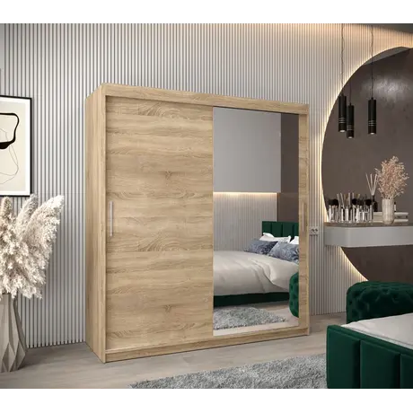 Buy Tokyo II Sliding Door Wardrobe 180cm, Colour: Oak Artisan, Item Width: 180, 14 from Furnituretta