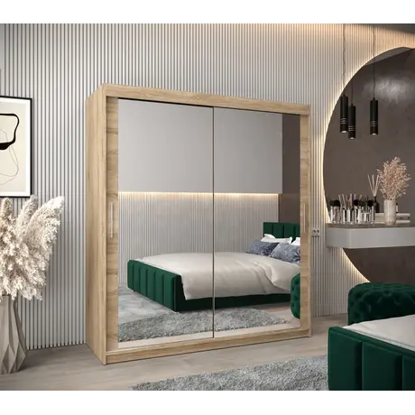 Buy Tokyo III Sliding Door Wardrobe 180cm, Colour: Oak Artisan, Item Width: 180, 14 from Furnituretta