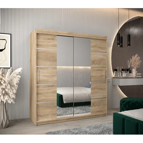 Buy Verona 04 Sliding Door Wardrobe 180cm, Colour: Black, Item Width: 180, 15 from Furnituretta